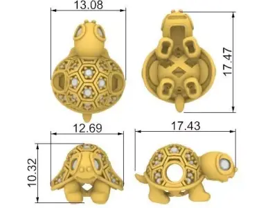 CHARM PASANTE TORTUGA 3D print model