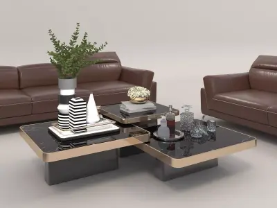 Modern Sofa and Armchair 4 3D model