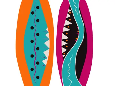 Surf Board Low-poly 3D model