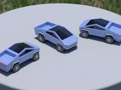 Cybertruck Toy 3D model Free low-poly 3D model