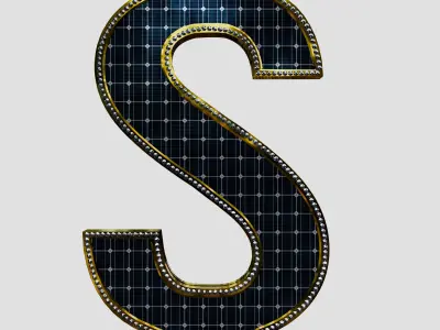 Solar Panel DOLAR Sign 3D model