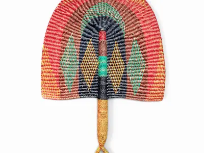 African Handwoven Fan 20 3D model
