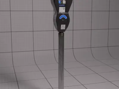 Parking Meter Low-poly 3D model