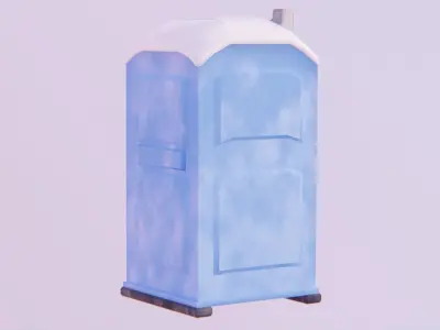 Porta Potty Low-poly 3D model