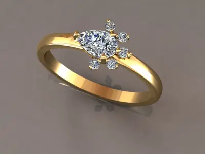 Modern ring 3D print model buy