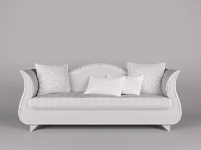 classic sofa Moroccan style Low-poly 3D model