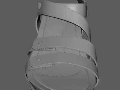 women stylish sandals Low-poly 3D model