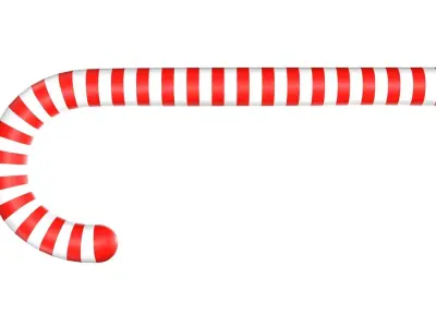 Christmas Candy Cane 3D Model 3D model