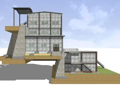 Industrial building 23ZZ19 3D model