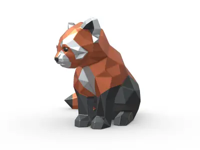 red panda 3D print model