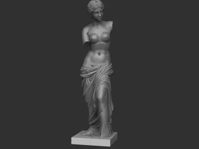 venus de milo face - bust head - statue 3D print model