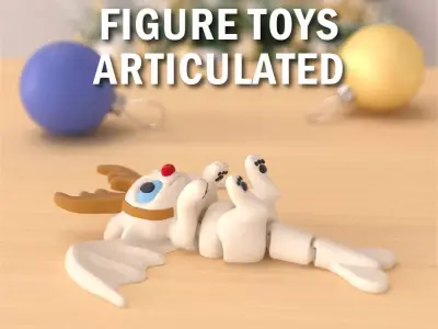 Reindeer Light Fury- articulated version and keychain 3D print model