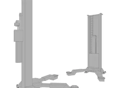 Hydraulic lift Low-poly 3D model