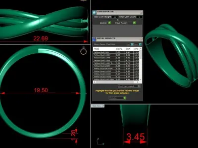 Diamond Jewelry Ring 3D print model