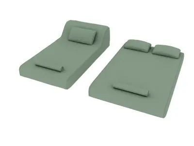 soft chaise lounge Low-poly 3D model