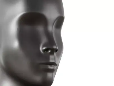 Male mannequin head 3D model