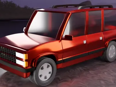 1992-1999 GMT400 Chevrolet Suburban Low-poly 3D model