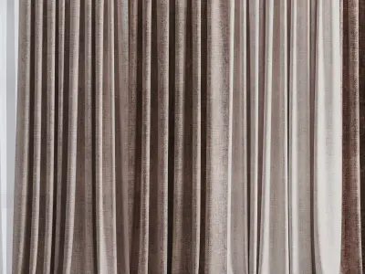 Curtian 02 Low-poly 3D model