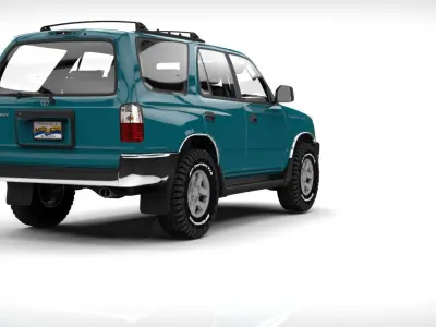 TOYOTA 4RUNNER 1999 SIN BUCHES  Low-poly 3D model