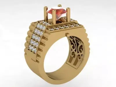 A Showcase of Luxury Men Rings Inspired by Watches 3D print model
