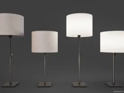 Table lamps PBR Game Ready Low-poly 3D model