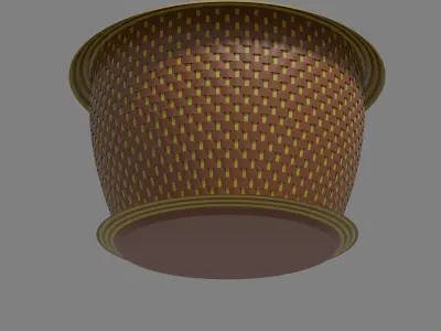 flowerpot pot with dots 3D model