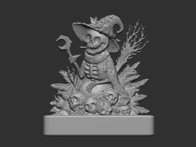 winter skull  3D print model