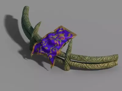 Stone Town Magic Cave - Stone Bone - Banner 01 3D model