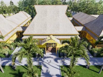 Sambas Sultan Palace 3D model