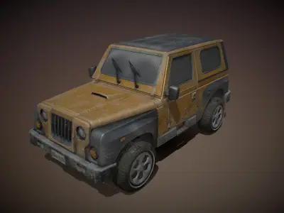 Jeep - Blender Low-poly 3D model