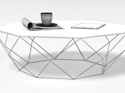 Octagon Coffee Table 3D model