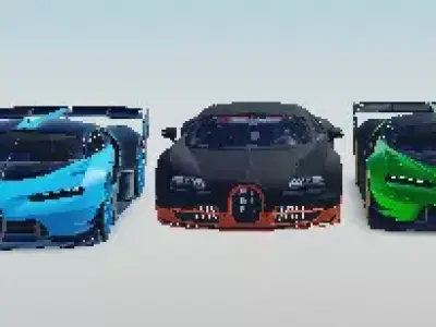 bugatti 3d modell pack 3D model