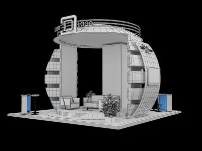 Booth Exhibition Stand a568a 3D model