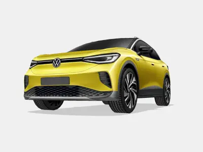 Volkswagen ID4 2021 Low-poly 3D model by Jose-Bronze