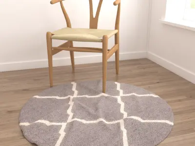 Round Rug Set 155 3D model