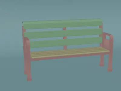 Sport Resting Bench 3D model