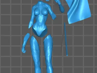 Formula one RACE GIRL PITSTOP MONZA 2 3D print model