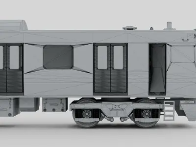 Low poly Japanese Rail Train E235 Series  Low-poly 3D model