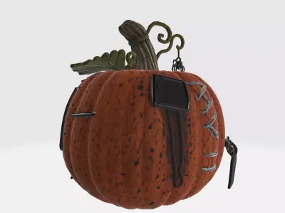 Creepy Button Eyed Pumpkin Halloween Decoration Spooky 3D print model