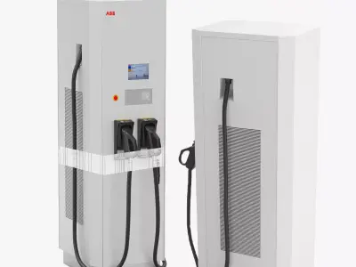 ABB Terra 94 CC EV Electric Car Charging station 3D model