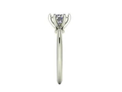 Solitaire Diamond Fashion Ring R12 3D print model