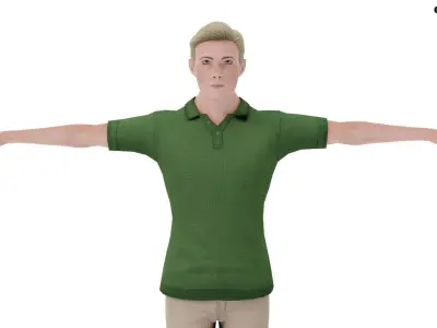 Modern Tarzan  Game-Ready Character Low-poly 3D model