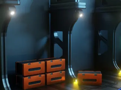 Sci-Fi Engineering Lab 3D model