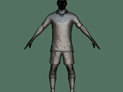 T-Pose rigged Lionel Messi Inter Miami 23-24 3D model