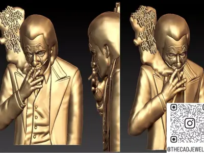 Joker Smoking Relief 3D Print 3D print model