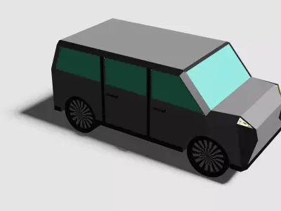 Futuristic pickup Free 3D model
