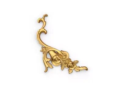 Classic carved corner decor ornament  344 3D model
