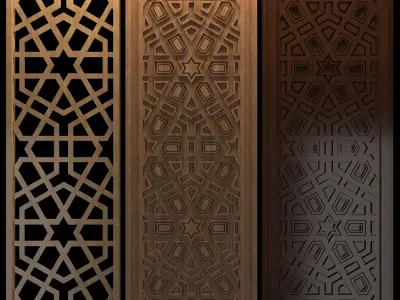 islamic parition Low-poly 3D model