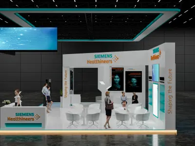 booth 8x12 open 4 side  3D model