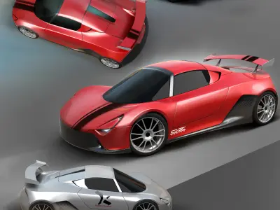 3d model of concept Racing Car - GC3000 3D model